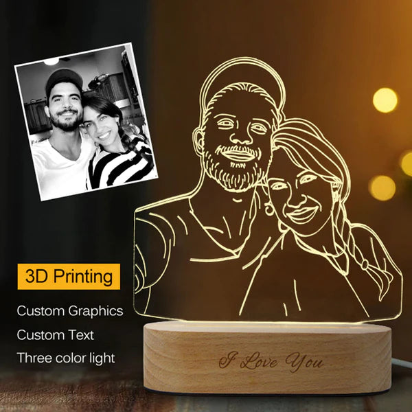 Custom Photo 3D Night Light