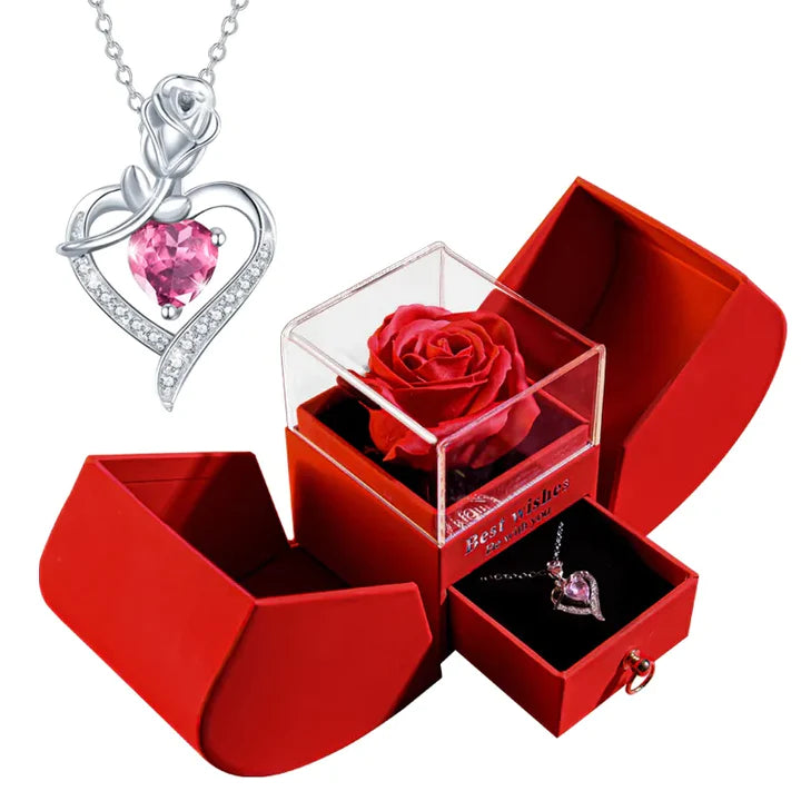 Luxury Necklaces With Eternal Rose