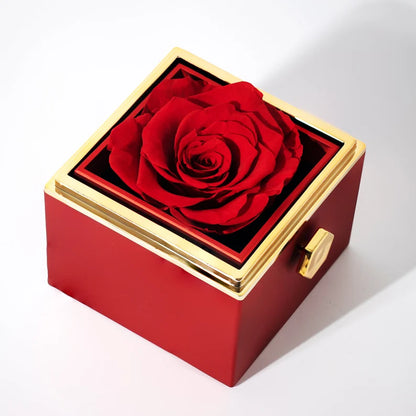 Eternal Rose Box - W/ Engraved Necklace & Real Rose