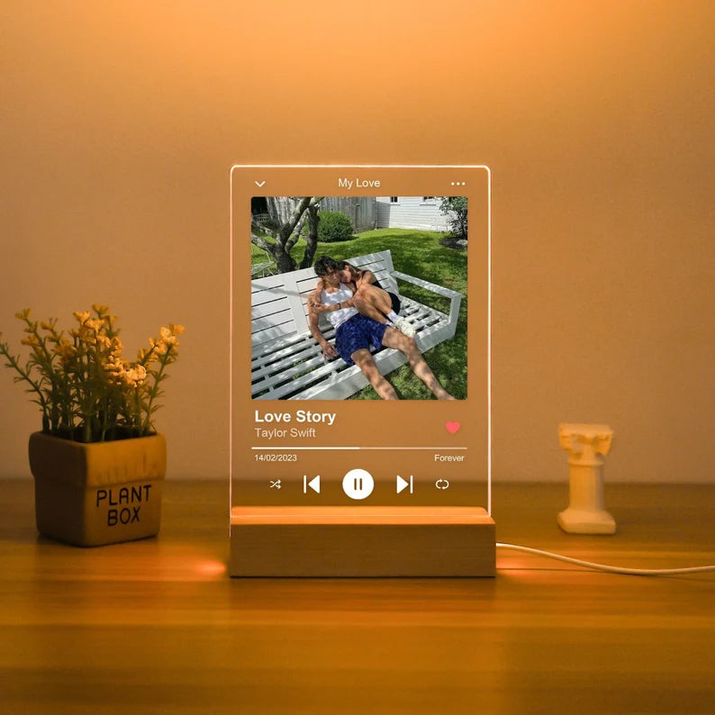 Personalized Spotify Plaque Song And Photo LED Night Light